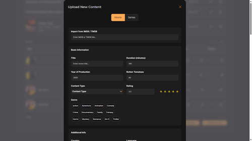 Upload Movie manually